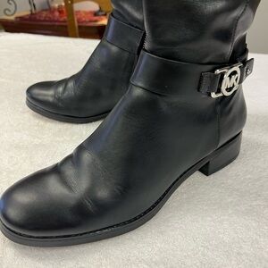 Michael Kors  Black Leather Riding Boots - Sz 8